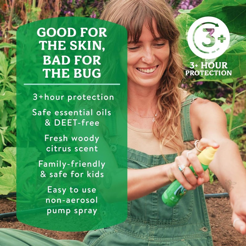Badger Bug Spray Travel Size, Family Friendly All Natural Mosquito Repellent w/Organic Essential Oils, Smells Great, 3 Hours Effective, Deet-Free, Vegan, Travel Insect Repellent, 2.7 fl oz, 2-Pack - Image 2