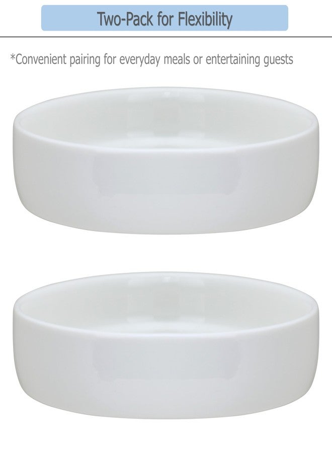 EIKS 2 Pack Ceramic Round Plates Side Dishes for Baking Cooking Serving Salad Appetizer Dessert Pie Small Meals, Diameter 6.5-inch - Image 2