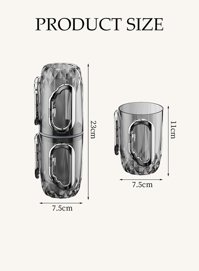 Travel Toothbrush Case, 2 in 1 Dustproof Toothbrush Cover and Rinse Cup, Large Capacity Toothbrush Cup, Portable Storage Container for Camping, School, Trip - Image 2