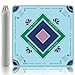 Gedgan Turquoise Mahjong Mat with Lotus Butterfly Artwork 324x324 Inch HandPainted Style Rubber Mat Zen Decor Waterproof Surface AntiSlip Foldable Design for AsianThemed Game Nights - Image 3