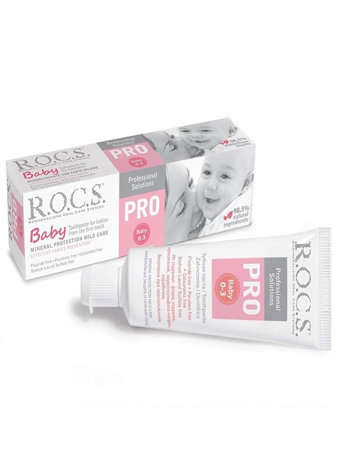 Rocs Baby Pro 0 3 Mineral Protection Mild Care Toothpaste 45 Gm