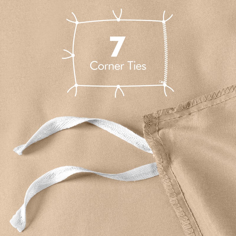 Utopia Bedding Duvet Cover Queen Size - 3 Piece with Zipper Closure - 1 Comforter Cover 90X90 Inches & 2 Pillow Shams 20X26 Inches (Beige) Comforter Not Included - Image 5