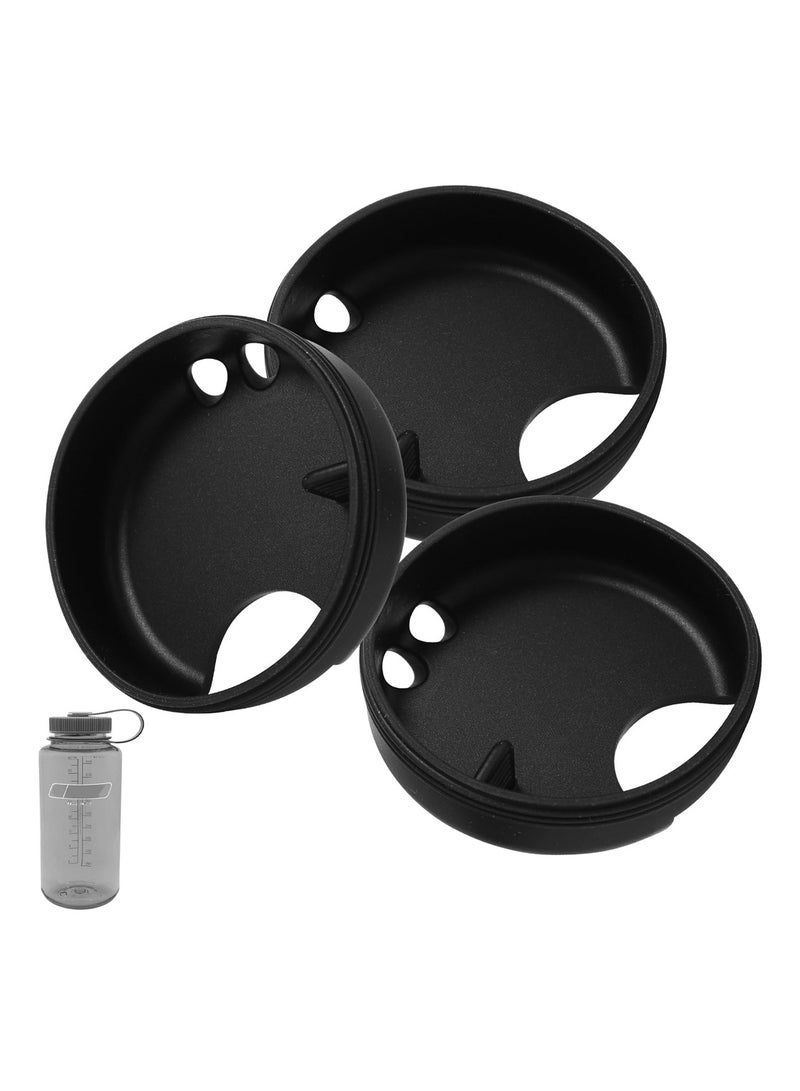 SYOSI Silicone Splash Guard for Nalgene Wide Mouth Water Bottles, Spill Free Lid Accessory for Nalgene Splashguard, 3 PCS - Image 1