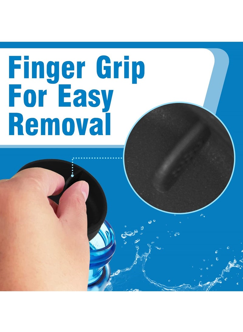 SYOSI Silicone Splash Guard for Nalgene Wide Mouth Water Bottles, Spill Free Lid Accessory for Nalgene Splashguard, 3 PCS - Image 3