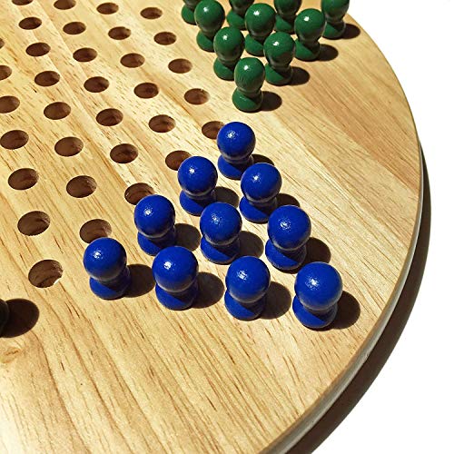 WE Games Wooden Chinese Checkers Board Game with Wood Pegs - Image 4