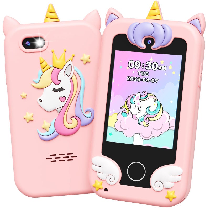 UCIDCI Unicorn Kids Smart Phone Toys for Girls Ages 37 with Dual Camera Toddler Phone with Learning Games Travel Toys with MP3 Music Player for Christmas Birthday Gifts for 3 4 5 6 7 Year Old - Image 4