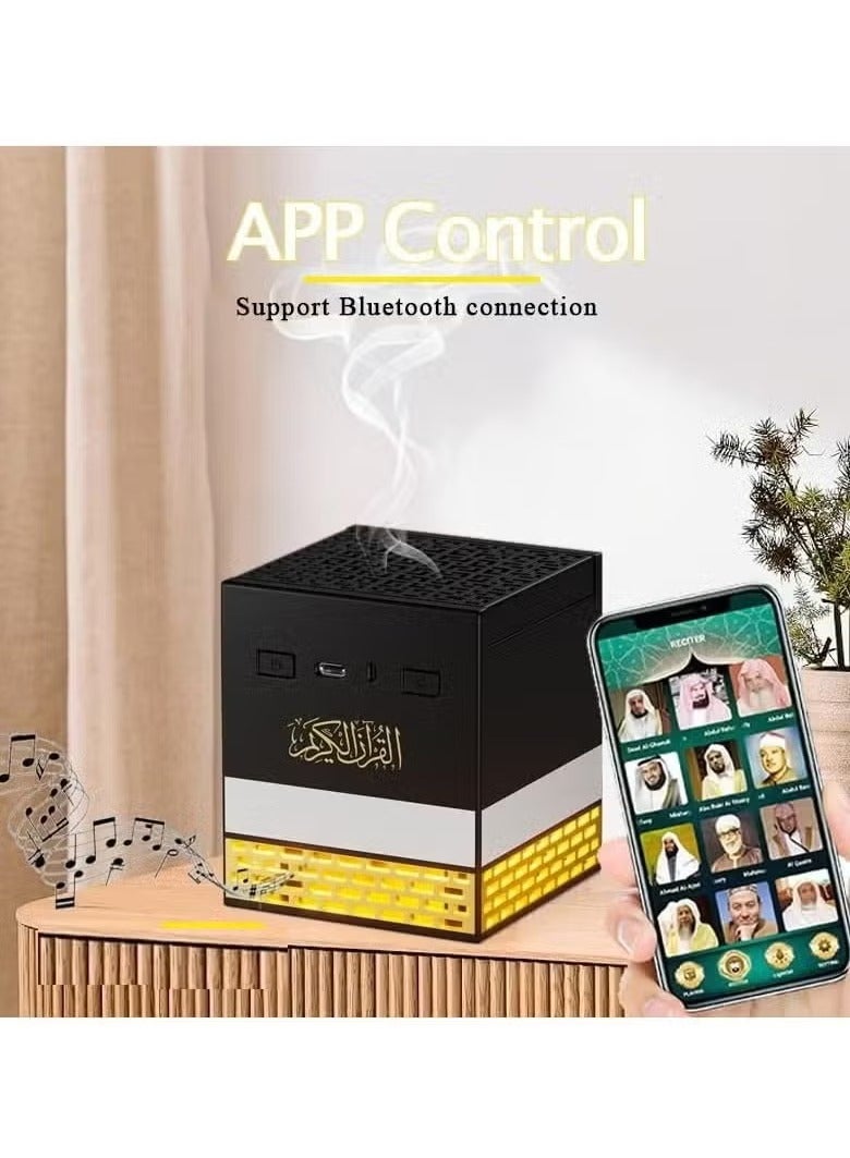 TIGER SQ178 Quran Speaker & Bakhoor | Multi-Functional Islamic Speaker with 18 Reciters & 15 Translations | LED Lights & Built-in Bakhoor Incense Holder | Quran Chapters, Duas & Nasheeds | Ideal for Spiritual Listening & Home Décor - Image 2