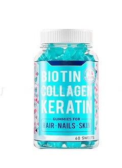 Hair Vitamins 60 Gummies Supplement with Vitamin C, Biotin & Folic Acid Supports Hair Growth, Hair Loss, Healthy Hair, Skin & Nails | Hair Multivitamins Supplements for Men Women's