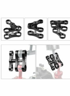 Y&D 4pcs 1'' Ball Clamp Mount, Aluminum Standard Long Clip Adapter Bracket Holder for Action Sports Camera Underwater Housing Diving Light Arm Connected Accessories  - Image 2
