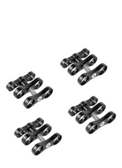 Y&D 4pcs 1'' Ball Clamp Mount, Aluminum Standard Long Clip Adapter Bracket Holder for Action Sports Camera Underwater Housing Diving Light Arm Connected Accessories  - Image 1