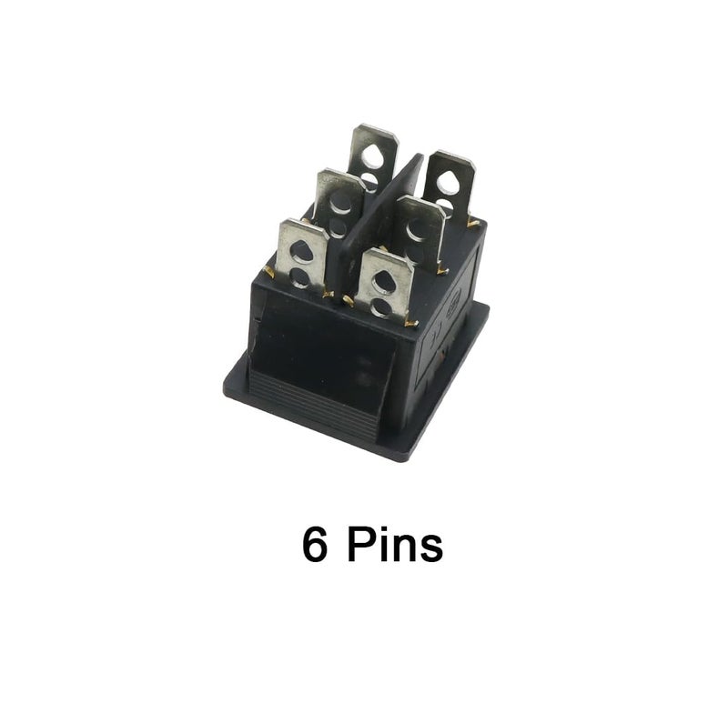 CentIoT - Illuminated Button Light Rocker Power Switch KCD4 15A 250V AC - DPST ON-Off 6PIN (Yellow) - Image 2