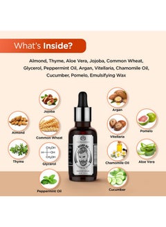 The Man Company The Man Company Beard Oil for Growing Beard Faster with Almond & Thyme - 30ml | Beard Conditioner Oil, Softens & Strengthens Beards and Mustaches  - Image 4