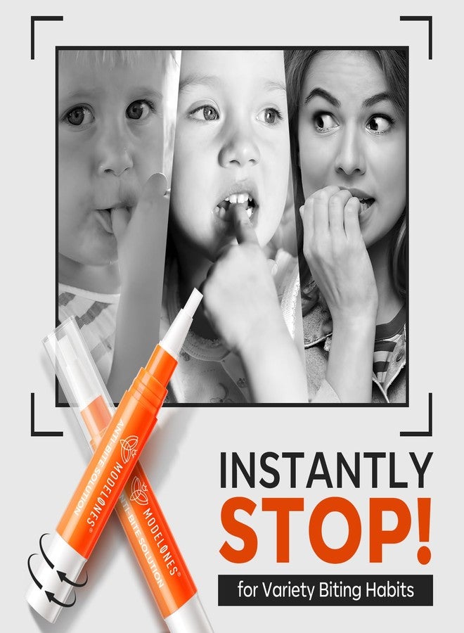 modelones Stop Nail Biting Pen, Dark Yellow Nail Biting Prevention - Image 5