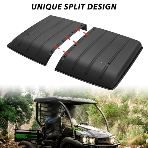 SAUTVS Poly Roof for Mule, Combined Plastic Roof Top for Kawasaki Mule 600 610 SX 4X4 2005-2024 Accessories (Replace KAF600-005B) - Image 3