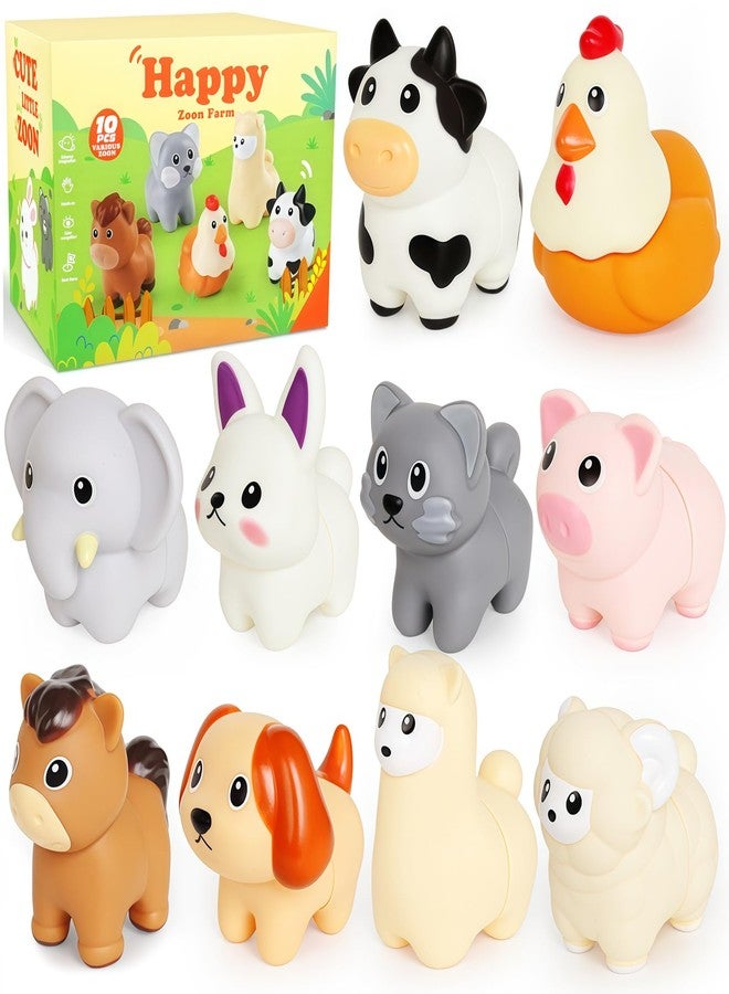 FQKIOMY Toddler Toys,Montessori Preschool Learning Activities Animal Toy for Boys Girls,10 pcs Little People Animals Matching Games Fine Motor for Kids Ages 2-3 - Image 1