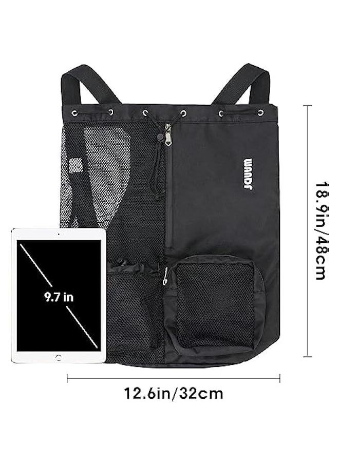 HOOKOR Swim Bag Mesh Drawstring Backpack with Wet Pocket Beach Backpack for Swimming, Gym, and Workout Gear  - Image 5
