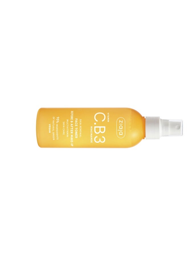 Ziaja Vitamin C.B3 Niacinamide Facial Tonic Spray 190ml - Image 2