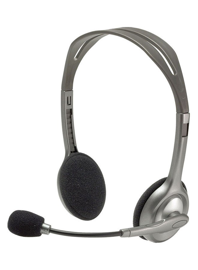 Logitech H110 Head-mounted Stereo Headset With Adjustable Noise Reduction Microphone Grey - Image 3