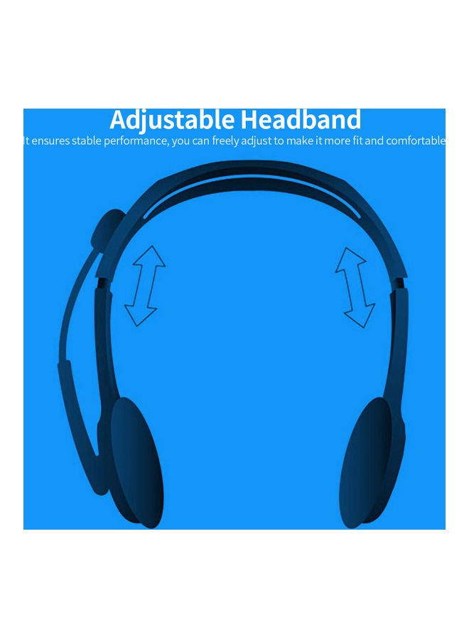 Logitech H110 Head-mounted Stereo Headset With Adjustable Noise Reduction Microphone Grey - Image 4