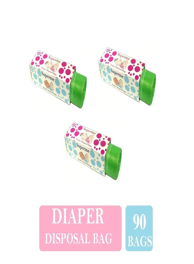 Bentalls Superme Baby Diaper Disposal Bags 90 Pcs | Extra Large Size for Mess Free Disposal of Soiled Diapers - Image 5