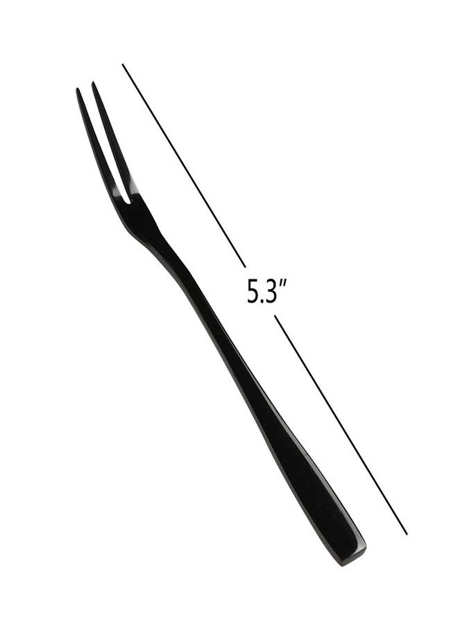 Teyyvn 8-Piece Fruit Forks, Stainless Steel 2-Prong Fork, Bistro Cocktail Fork - Image 2