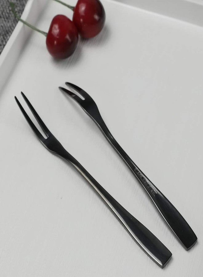 Teyyvn 8-Piece Fruit Forks, Stainless Steel 2-Prong Fork, Bistro Cocktail Fork - Image 5