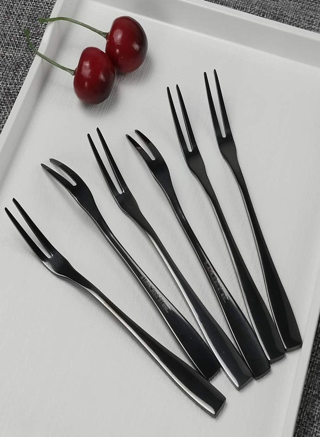 Teyyvn 8-Piece Fruit Forks, Stainless Steel 2-Prong Fork, Bistro Cocktail Fork - Image 4