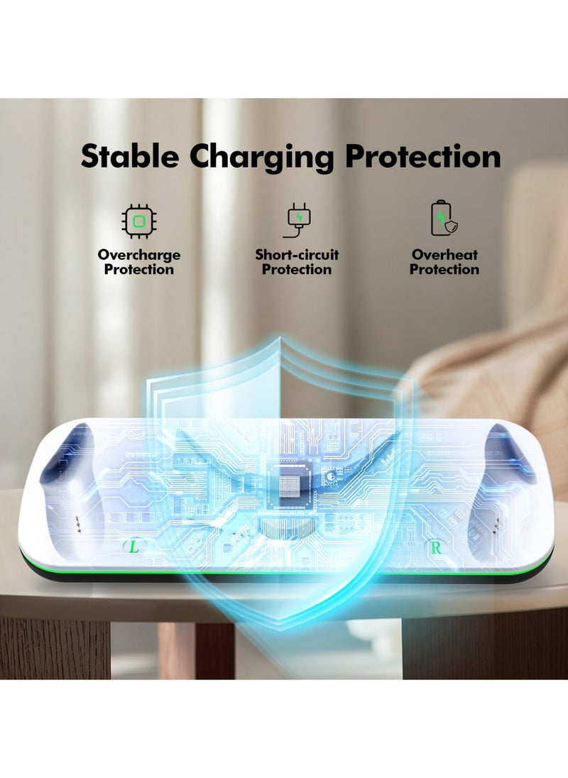 DOBE - Charging Dock Compatible with Meta Quest 3 Accessories, VR Charging Station Compatible with Oculus Quest 3 with LED Indicator, Charger Stand with Rechargeable Batteries - Image 1