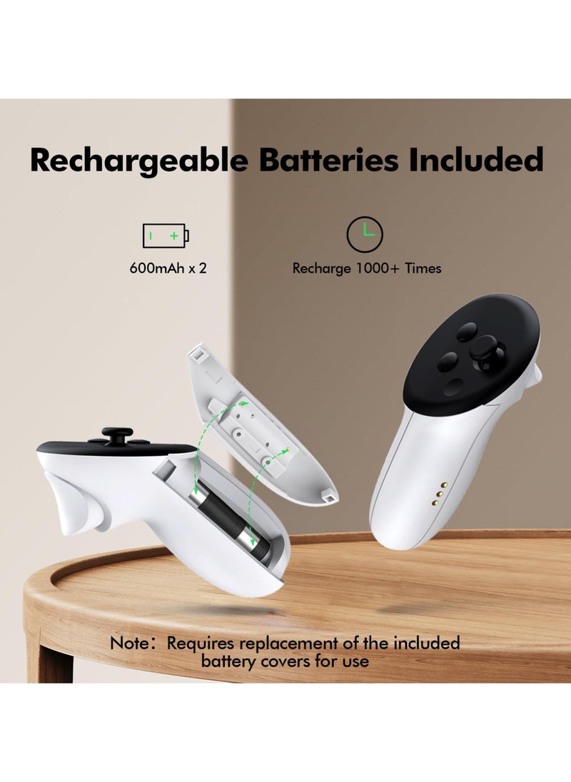 DOBE - Charging Dock Compatible with Meta Quest 3 Accessories, VR Charging Station Compatible with Oculus Quest 3 with LED Indicator, Charger Stand with Rechargeable Batteries - Image 1