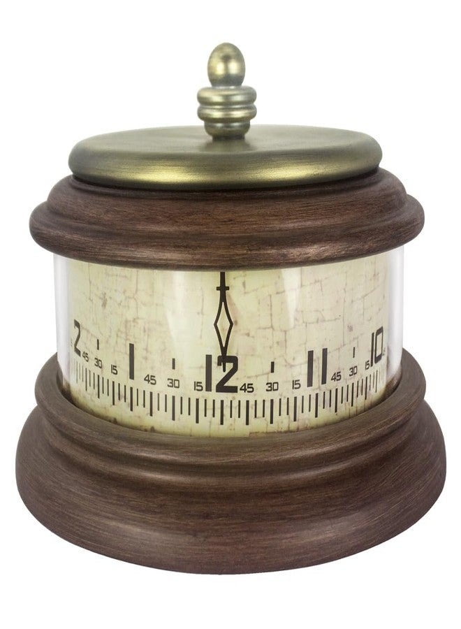 Presentime & Co. Louis XVI Mantel Clock, Desk & Shelf Clock, Retro Tabletop Clock for Living Room, Bedroom, Shelf Decoration, Fireplace, Farmhouse Decor, Walnut Brown Finish. - Image 1