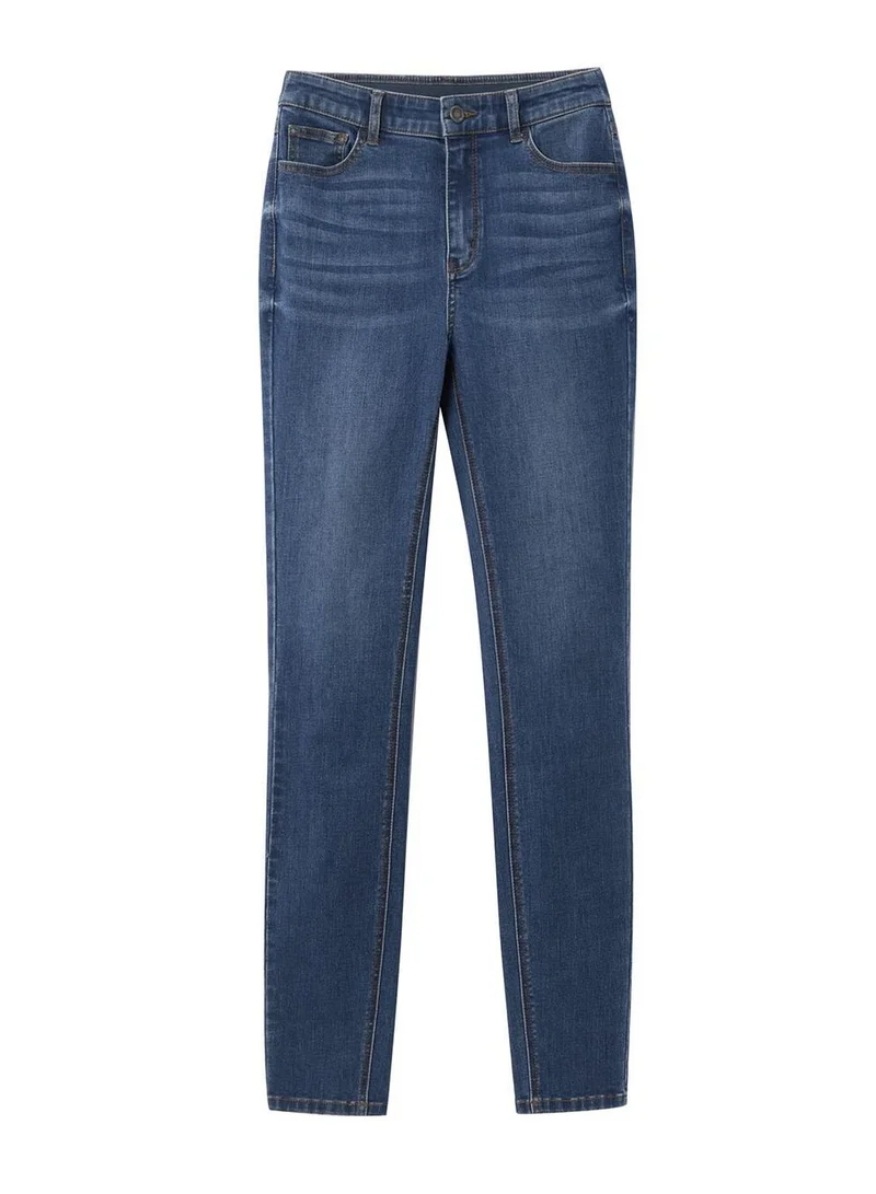 Women's High Rise Slim Tapered Jeans - Comfortable & Stylish Denim