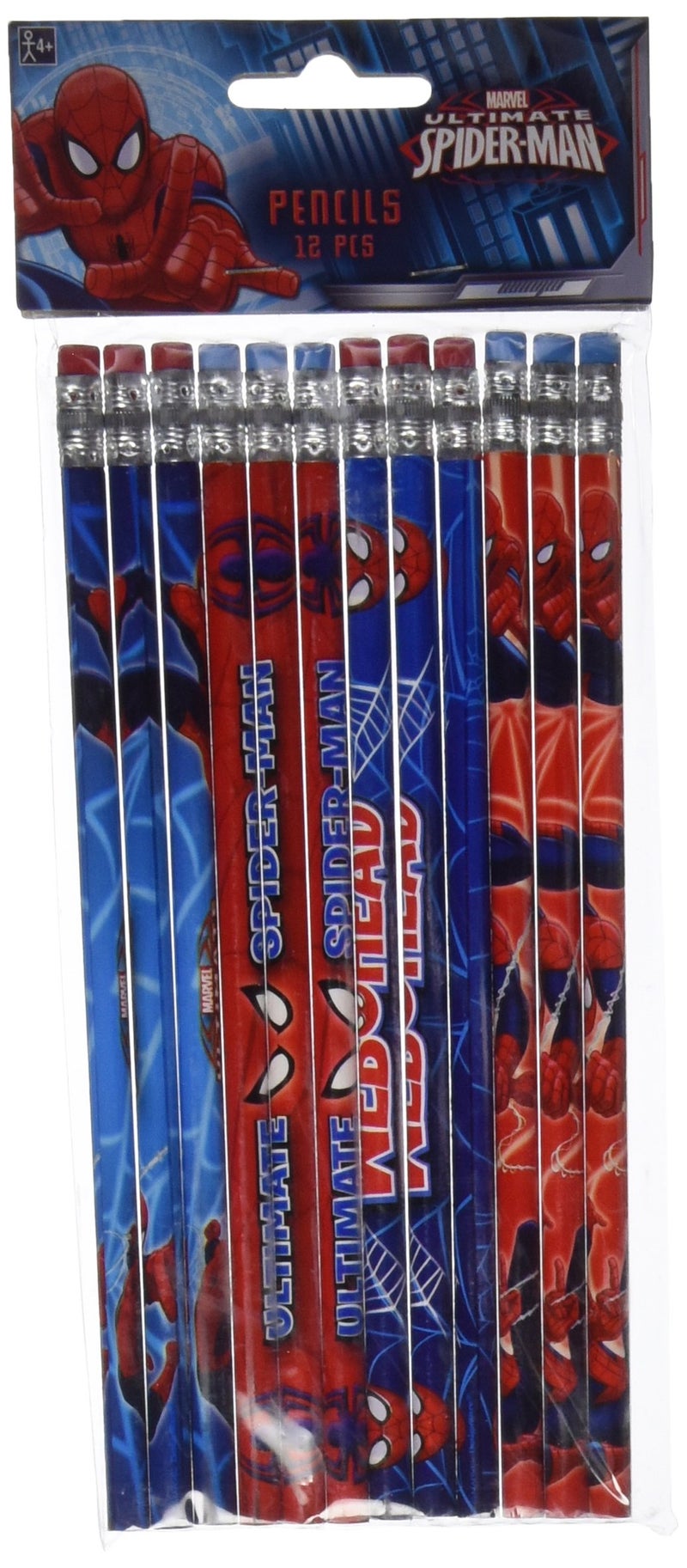 Amscan 12-Piece Spider-Man Pencils, Multicolored, Amscan - Image 2