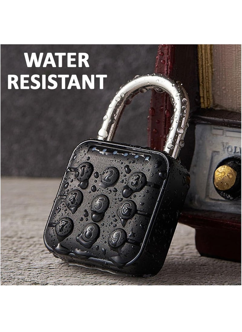 Rubik Electronic Padlock Digital Classic Lock, 6 Digit Combination Password Lock for Gate Door, Warehouse, Shop, Business, Tool Box, School, Gym, Bicycle, Cabinet  - Image 3