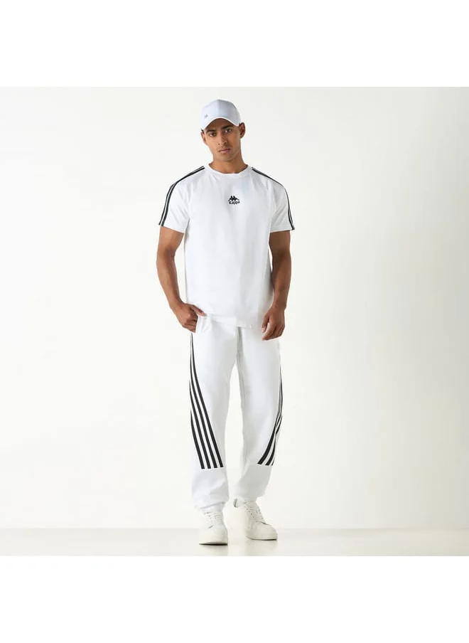 Kappa Kappa Striped Detail Joggers with Drawstring Closure and Pockets