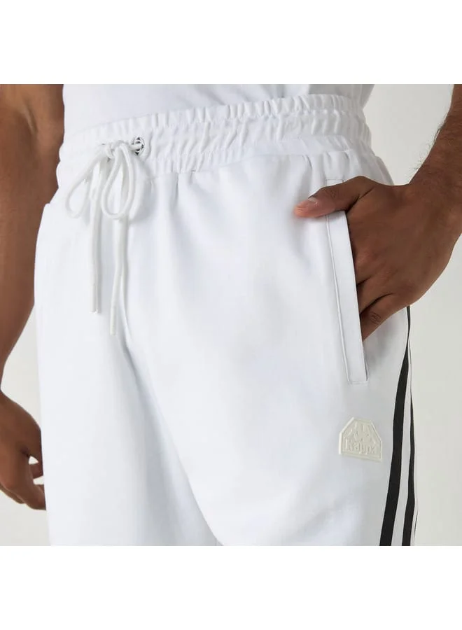 Kappa Kappa Striped Detail Joggers with Drawstring Closure and Pockets