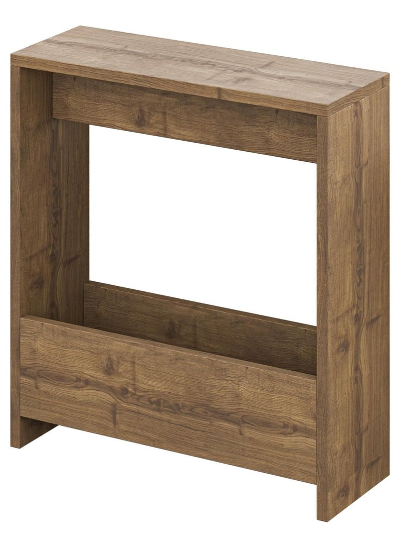 Chulovs Side Table with Magazine Rack for Living Room and Office -entryway table- Side/End Table - 55 x 20 x 60cm - Image 3
