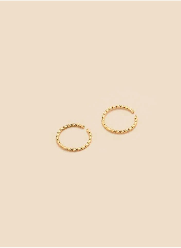 Generic Nose and body piercing, new and attractive design, two rings in gold color  - Image 3