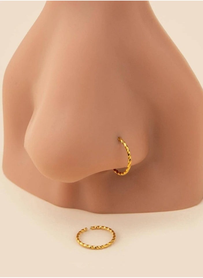 Generic Nose and body piercing, new and attractive design, two rings in gold color  - Image 4
