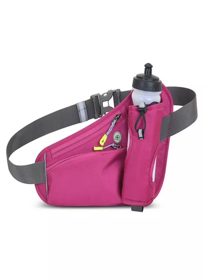 HOTEMIA Waist Bag Fanny Pack with Water Bottle Holder for Men Women Running Hiking Camping Cycling fits all phones(Bottle Not Included), Pink, One Size, Sport - Image 1