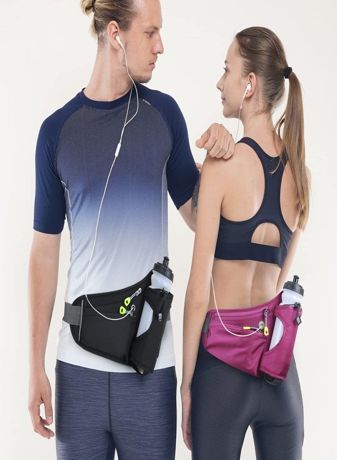 HOTEMIA Waist Bag Fanny Pack with Water Bottle Holder for Men Women Running Hiking Camping Cycling fits all phones(Bottle Not Included), Pink, One Size, Sport - Image 2