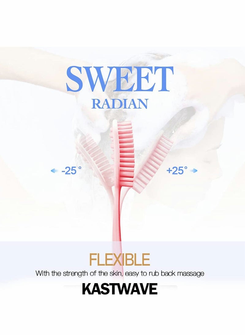 NIBEMINENT Shower Brush Silicone Back Long Handle for - Image 4