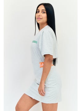 adidas Originals Women Sportswear Fit Embroidered Logo Outdoor Dress, Grey  - Image 2