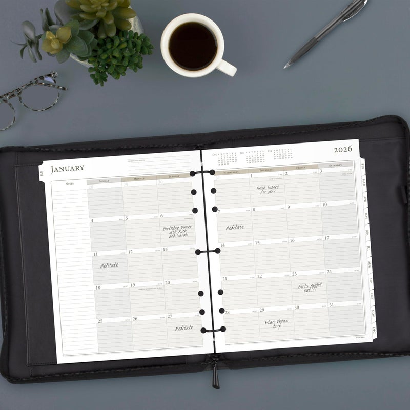 AT-A-GLANCE 2026 Planner Refill, Monthly, 8-1/2" x 11", Folio Size 5, Loose-Leaf (491-685-26) - Image 2