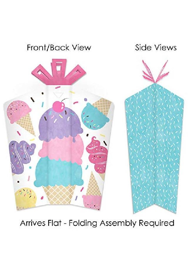 Big Dot of Happiness - Scoop Up The Fun Ice Cream Table Decorations Sprinkles Party Fold And Flare Centerpieces 10 Count - Image 1