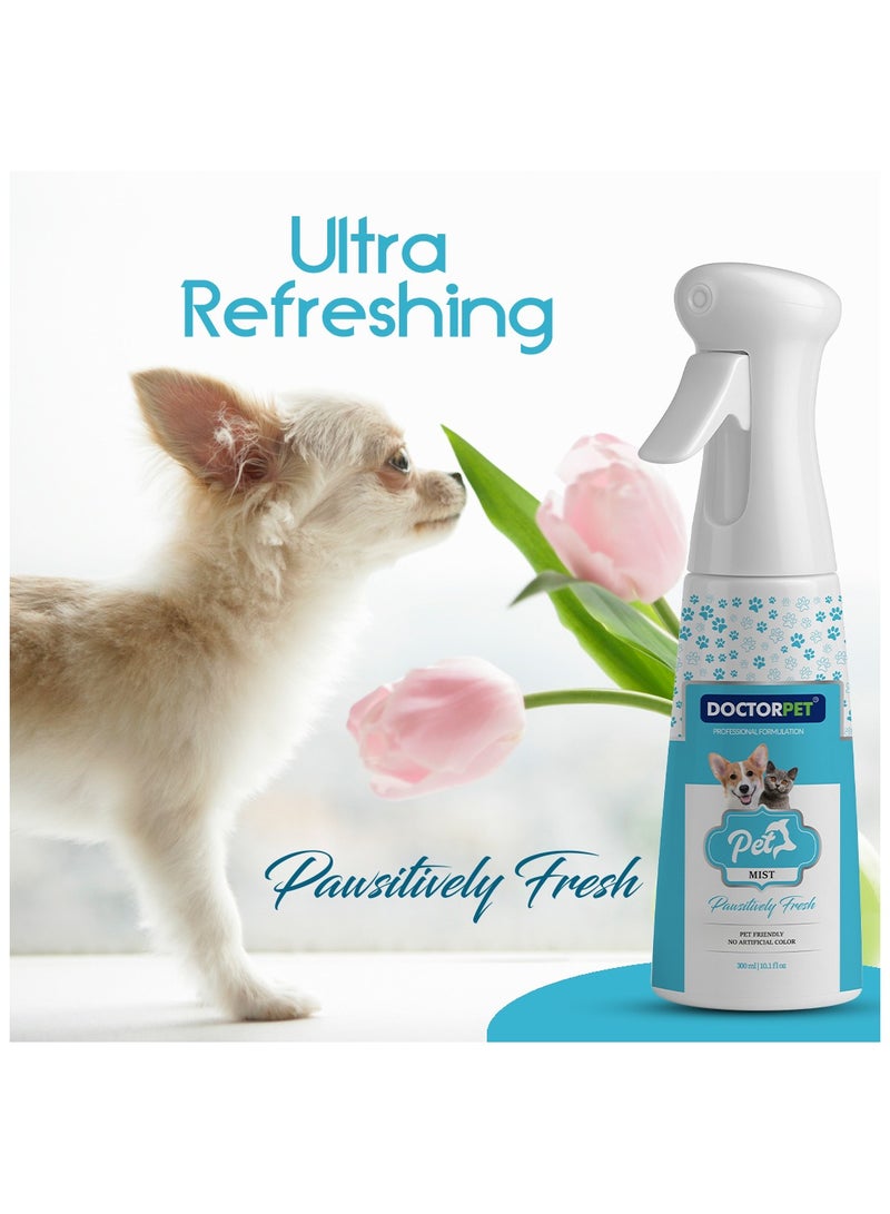 DOCTERPET Doctor Pet Pet Mist Pawsitively Fresh Continuous Spray 100ML - Pet Friendly Mist - Odor Control Cologne for Cats & Dogs - Grooming Spray for All Breeds  - Image 4