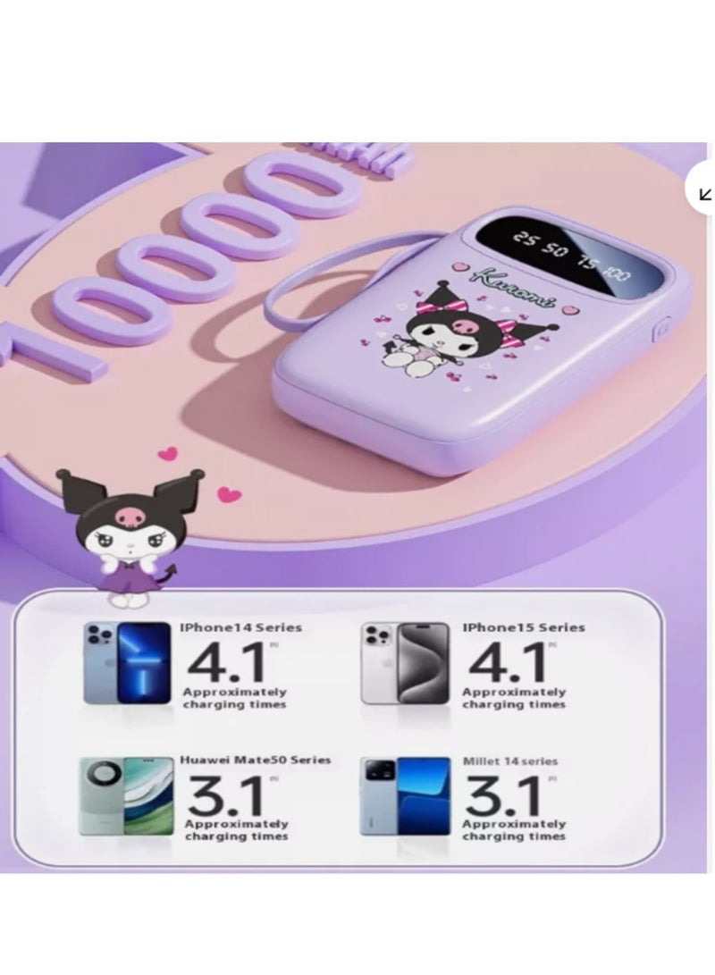 general Sanrio Power Bank 10000mah fast charging large capacity self-contained cable ultra-thin portable mobile power supply - Image 5