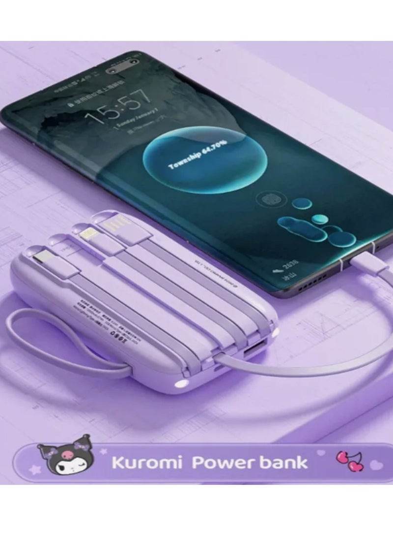 general Sanrio Power Bank 10000mah fast charging large capacity self-contained cable ultra-thin portable mobile power supply - Image 2