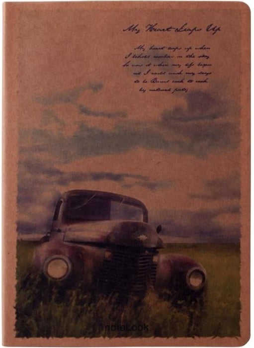 Scrikss Notelook Kraft Notebook Car Unlined 13 x 18.5 cm 