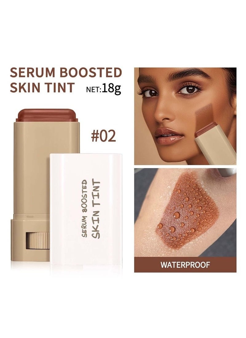 lakerain Beauty Balm Serum Boosted Skin Tint, Solid Tinted Moisturizing Serum Foundation Stick, Buildable Medium-to-Full Coverage Contour Stick for Face Makeup  - Image 2