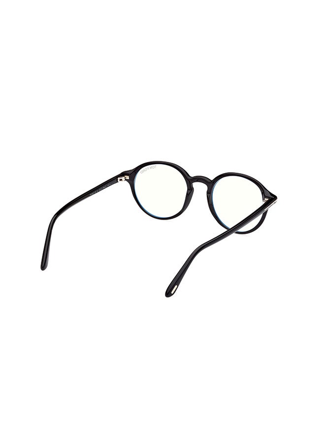 TOM FORD Unisex Round Eyeglass Frames Shiny Black TOMFORD FT5867-B00149 49 mm - Image 5
